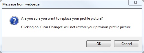 Upload new profile picture