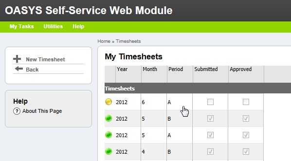 My Timesheets